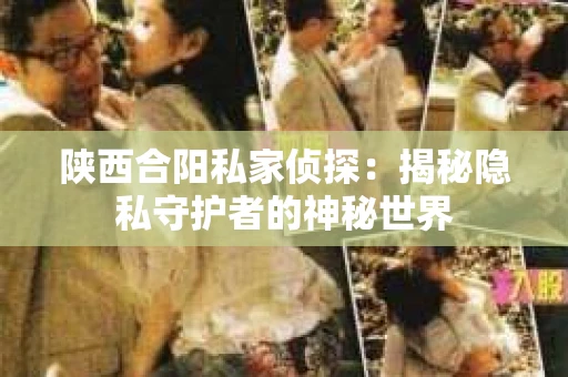 陕西合阳私家侦探：揭秘隐私守护者的神秘世界