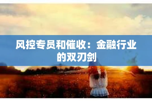风控专员和催收：金融行业的双刃剑