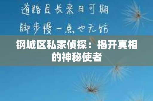钢城区私家侦探：揭开真相的神秘使者