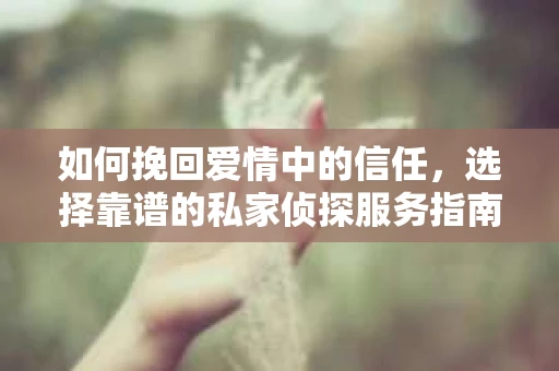 如何挽回爱情中的信任，选择靠谱的私家侦探服务指南