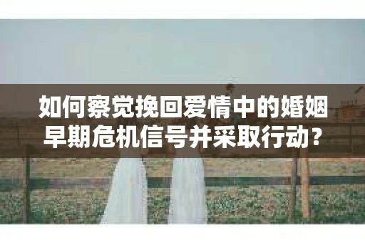 如何察觉挽回爱情中的婚姻早期危机信号并采取行动？