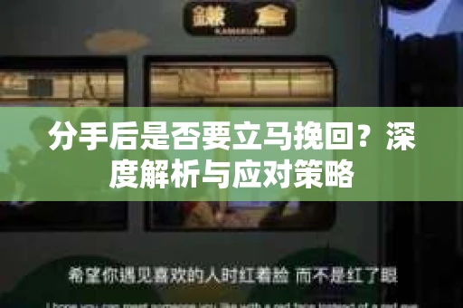 分手后是否要立马挽回？深度解析与应对策略