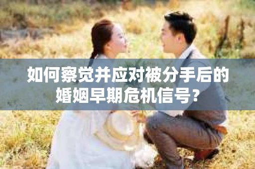 如何察觉并应对被分手后的婚姻早期危机信号？